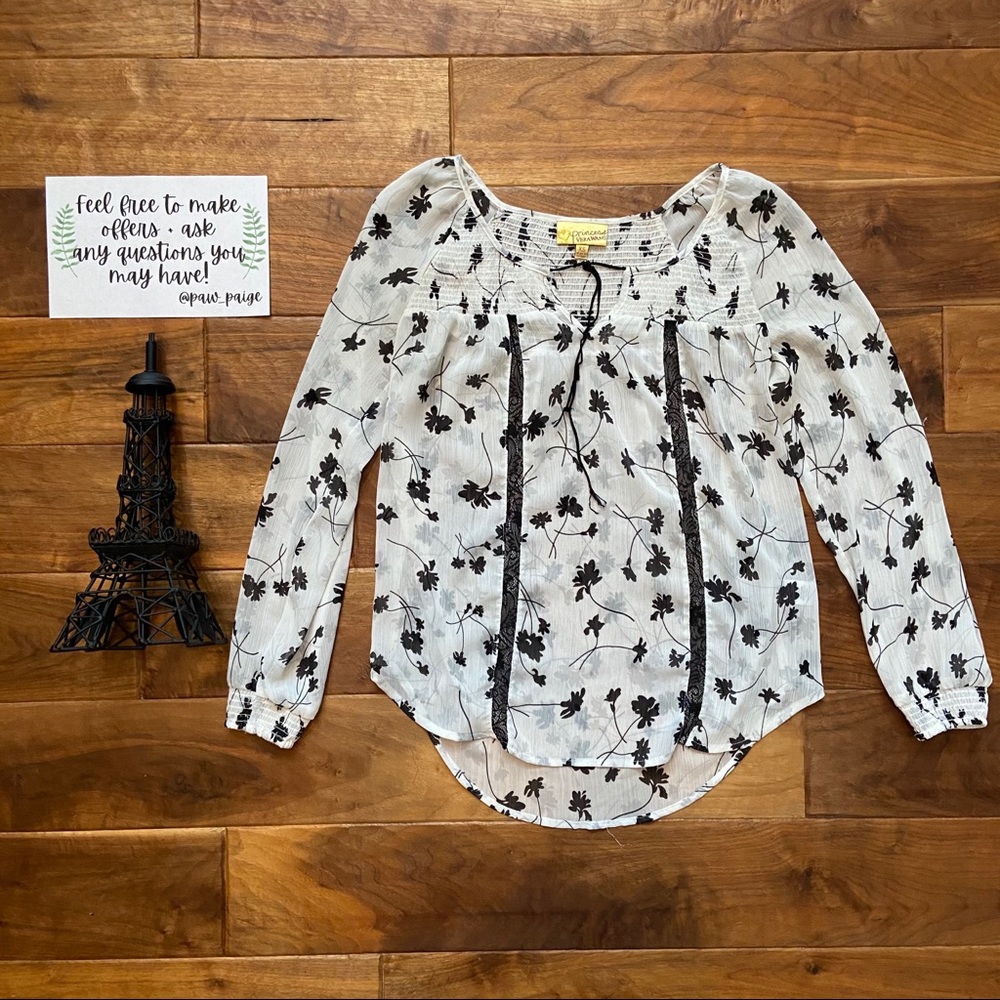 Sheer Floral Blouse